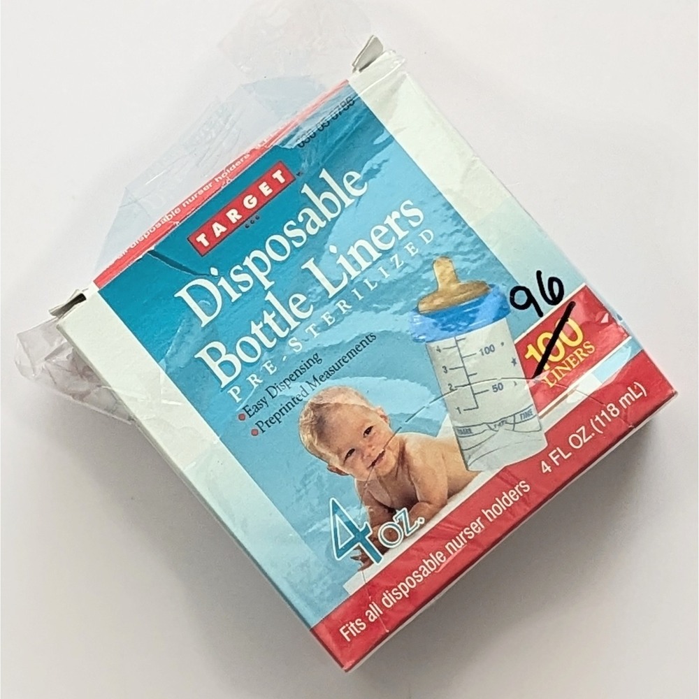 Vintage Target 96 Count Disposable Sterilized Baby Bottle Liners 4oz USA 1996 - Picture 2 of 8
